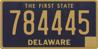 DE license plate 784445