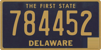 DE license plate 784452