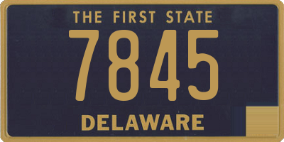 DE license plate 7845