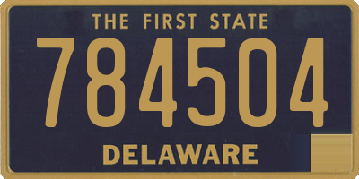 DE license plate 784504