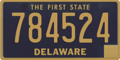 DE license plate 784524