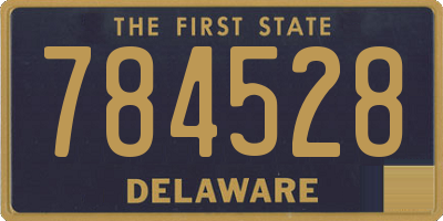 DE license plate 784528