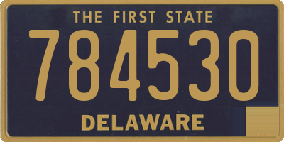 DE license plate 784530