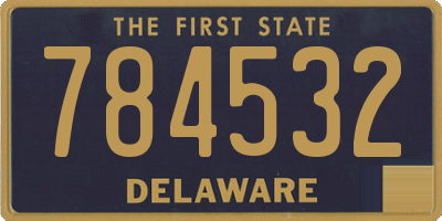 DE license plate 784532
