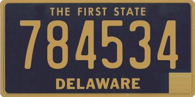 DE license plate 784534