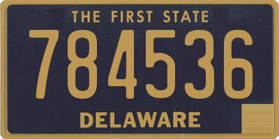 DE license plate 784536