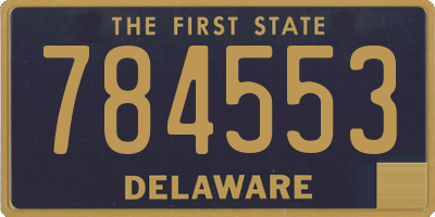 DE license plate 784553