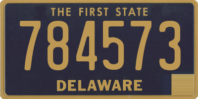 DE license plate 784573