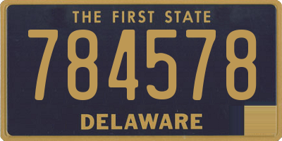 DE license plate 784578