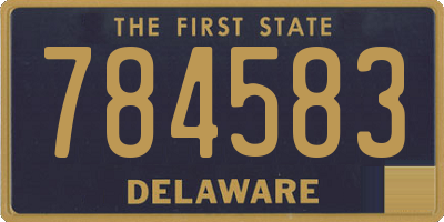 DE license plate 784583