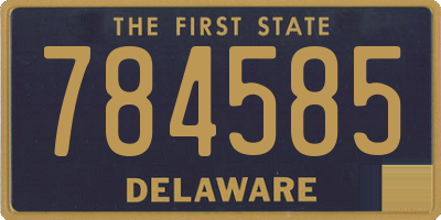 DE license plate 784585
