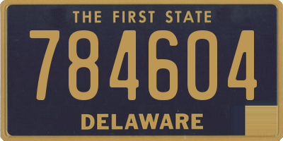 DE license plate 784604