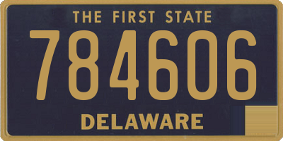 DE license plate 784606