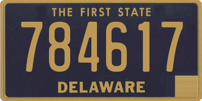 DE license plate 784617