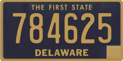 DE license plate 784625