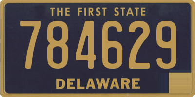 DE license plate 784629