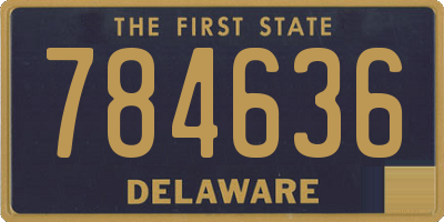 DE license plate 784636