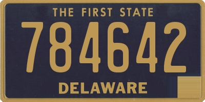 DE license plate 784642