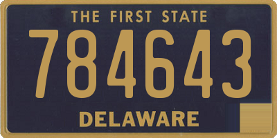 DE license plate 784643