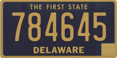 DE license plate 784645