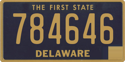 DE license plate 784646