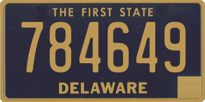 DE license plate 784649