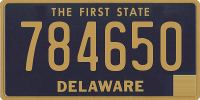 DE license plate 784650