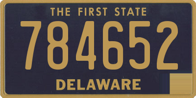 DE license plate 784652