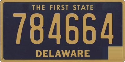 DE license plate 784664