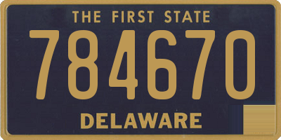 DE license plate 784670