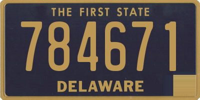 DE license plate 784671