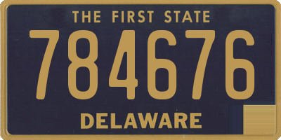 DE license plate 784676