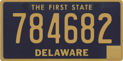 DE license plate 784682