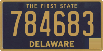 DE license plate 784683