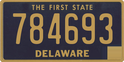 DE license plate 784693