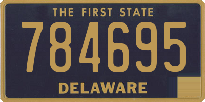 DE license plate 784695