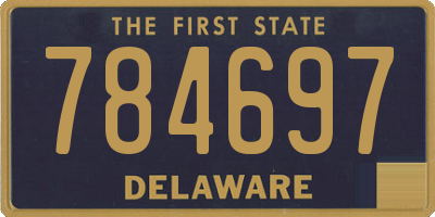 DE license plate 784697