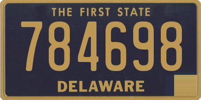 DE license plate 784698