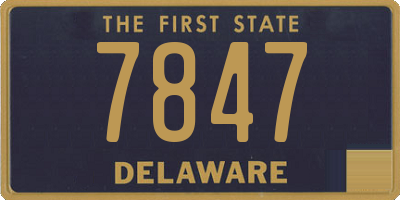 DE license plate 7847