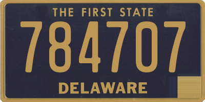 DE license plate 784707