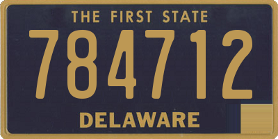 DE license plate 784712