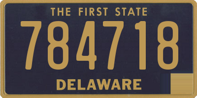 DE license plate 784718
