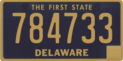 DE license plate 784733