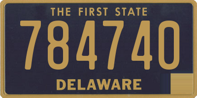 DE license plate 784740
