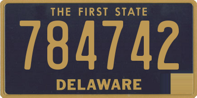 DE license plate 784742
