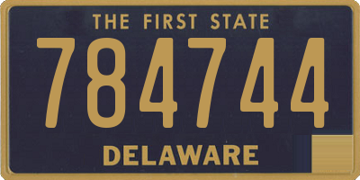 DE license plate 784744