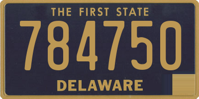 DE license plate 784750