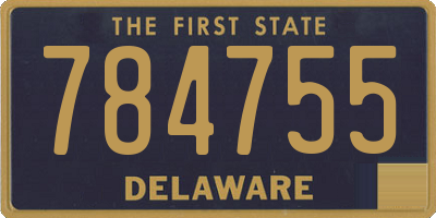 DE license plate 784755