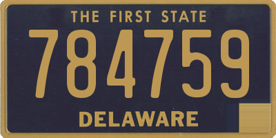 DE license plate 784759