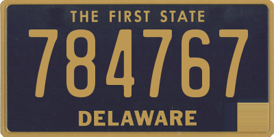 DE license plate 784767